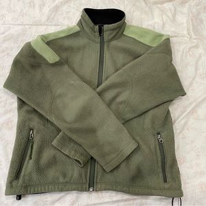 Green MEC zip up sweater